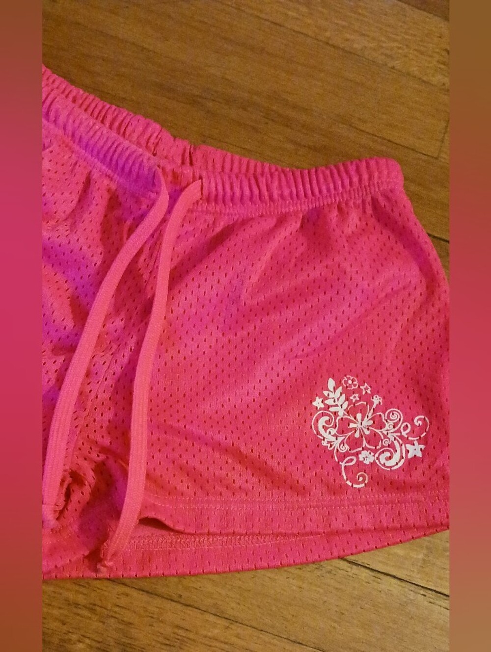 Vintage Deb Shops Neon Pink Mesh Athletic Shorts Size S - Picture 2 of 7